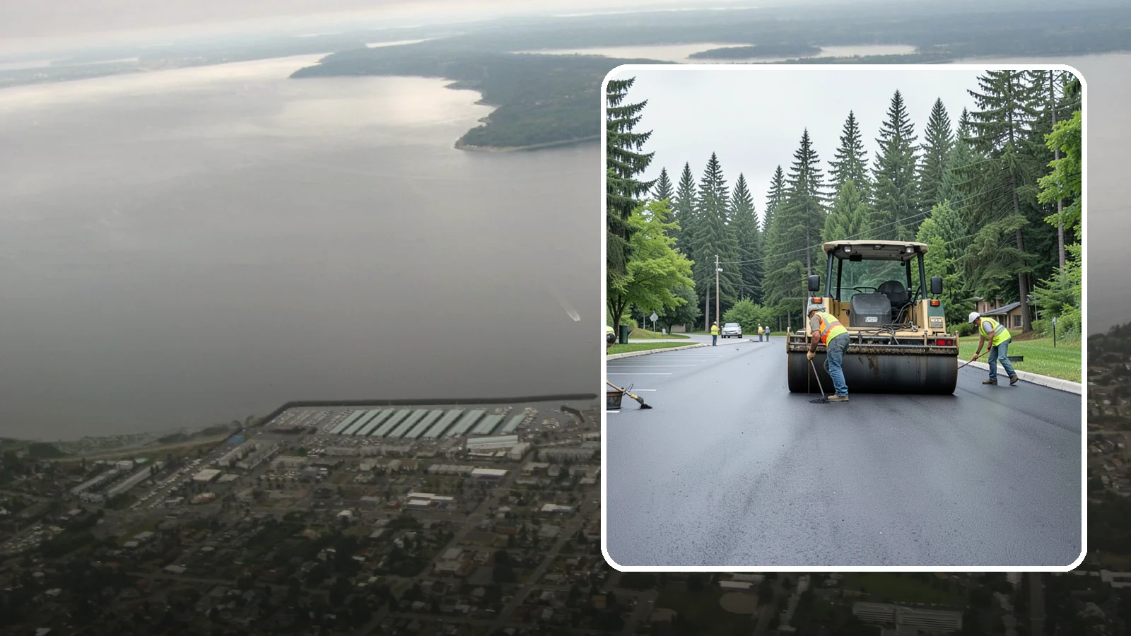 Parking Lot Paving in Des Moines, King County, WA - Full-depth and overlay paving for municipal parking lots at facilities, parks, and transit sites.