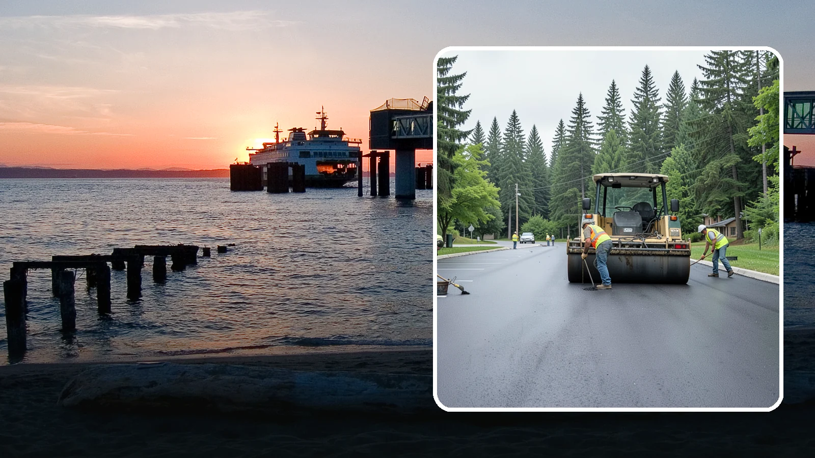 Parking Lot Paving in Edmonds, Snohomish County, WA - Full-depth and overlay paving for municipal parking lots at facilities, parks, and transit sites.