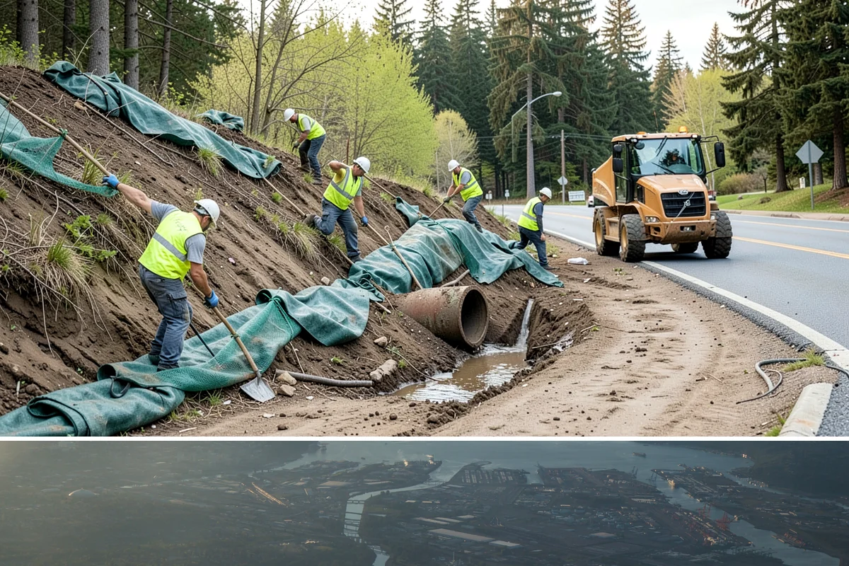 Parking Lot Paving in Fife, Pierce County, WA - Lot paving is scheduled in summer to secure the dry, warm weather that quality compaction requires.
