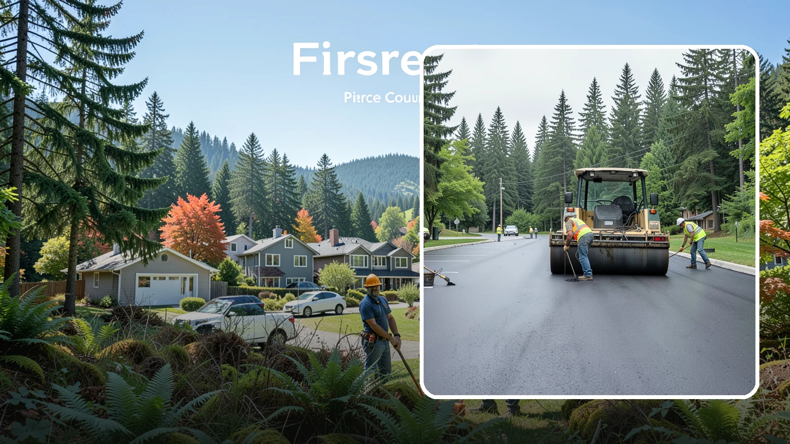 Parking Lot Paving in Fircrest, Pierce County, WA - Full-depth and overlay paving for municipal parking lots at facilities, parks, and transit sites.