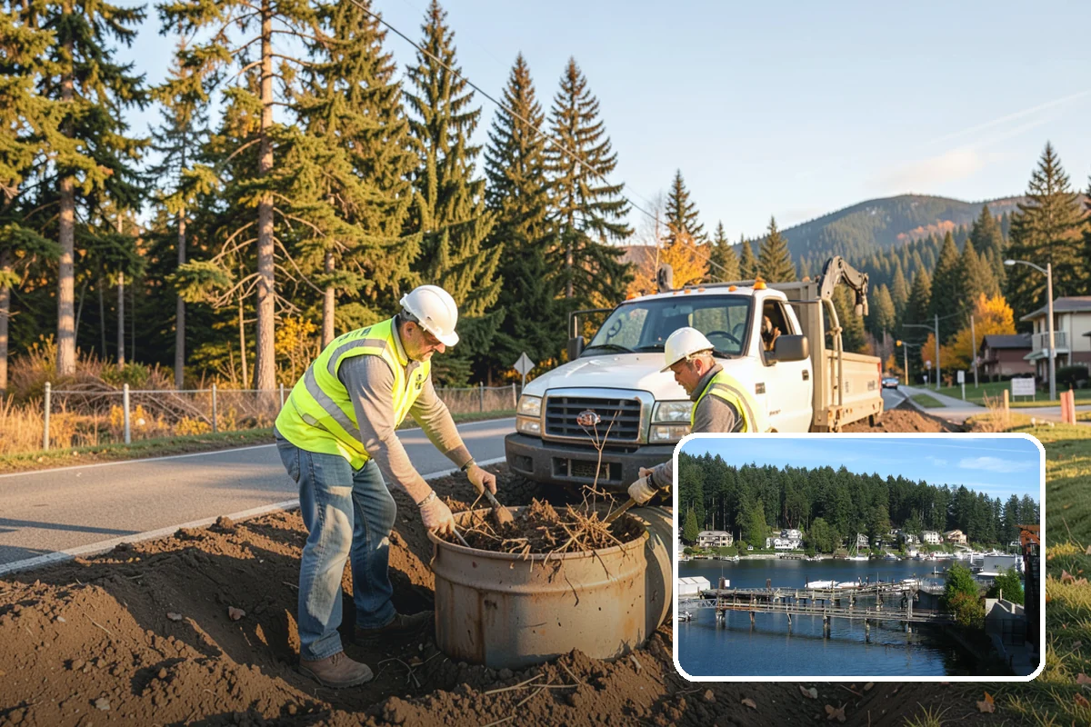 Parking Lot Paving in Gig Harbor, Pierce County, WA - Engineered section sized to actual lot traffic