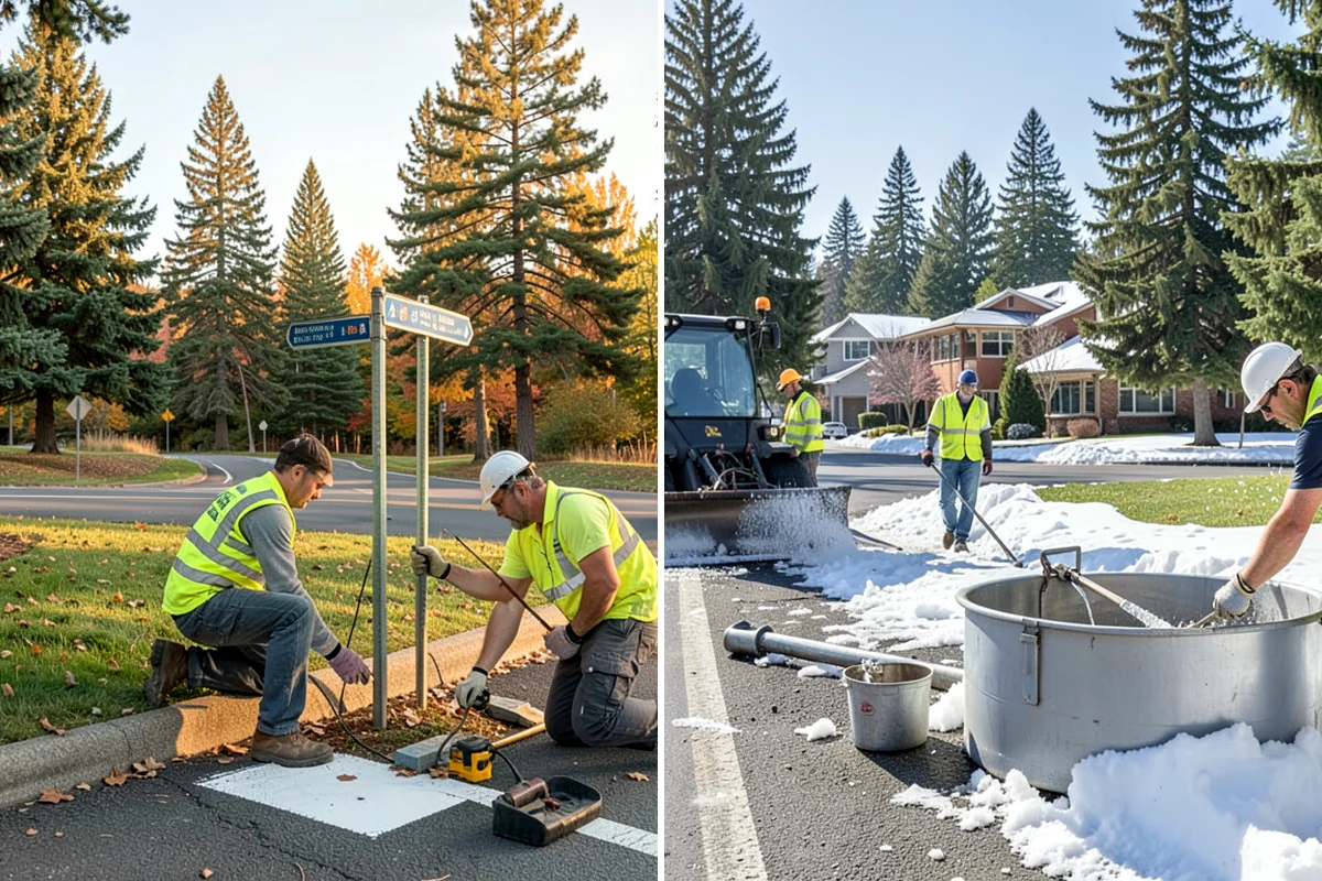 Parking Lot Paving in Gig Harbor, Pierce County, WA - Grade and build the base to the design section