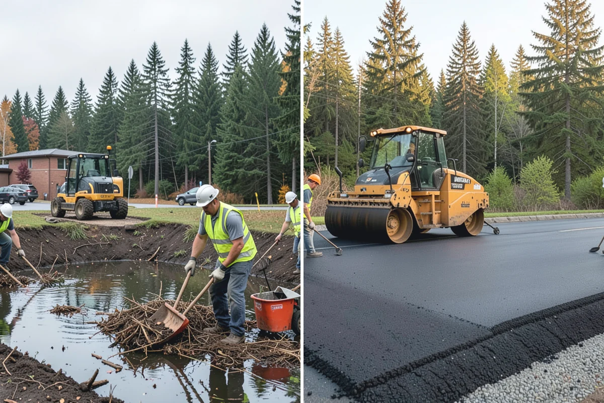 Parking Lot Paving in Gold Bar, Snohomish County, WA - Grade and build the base to the design section