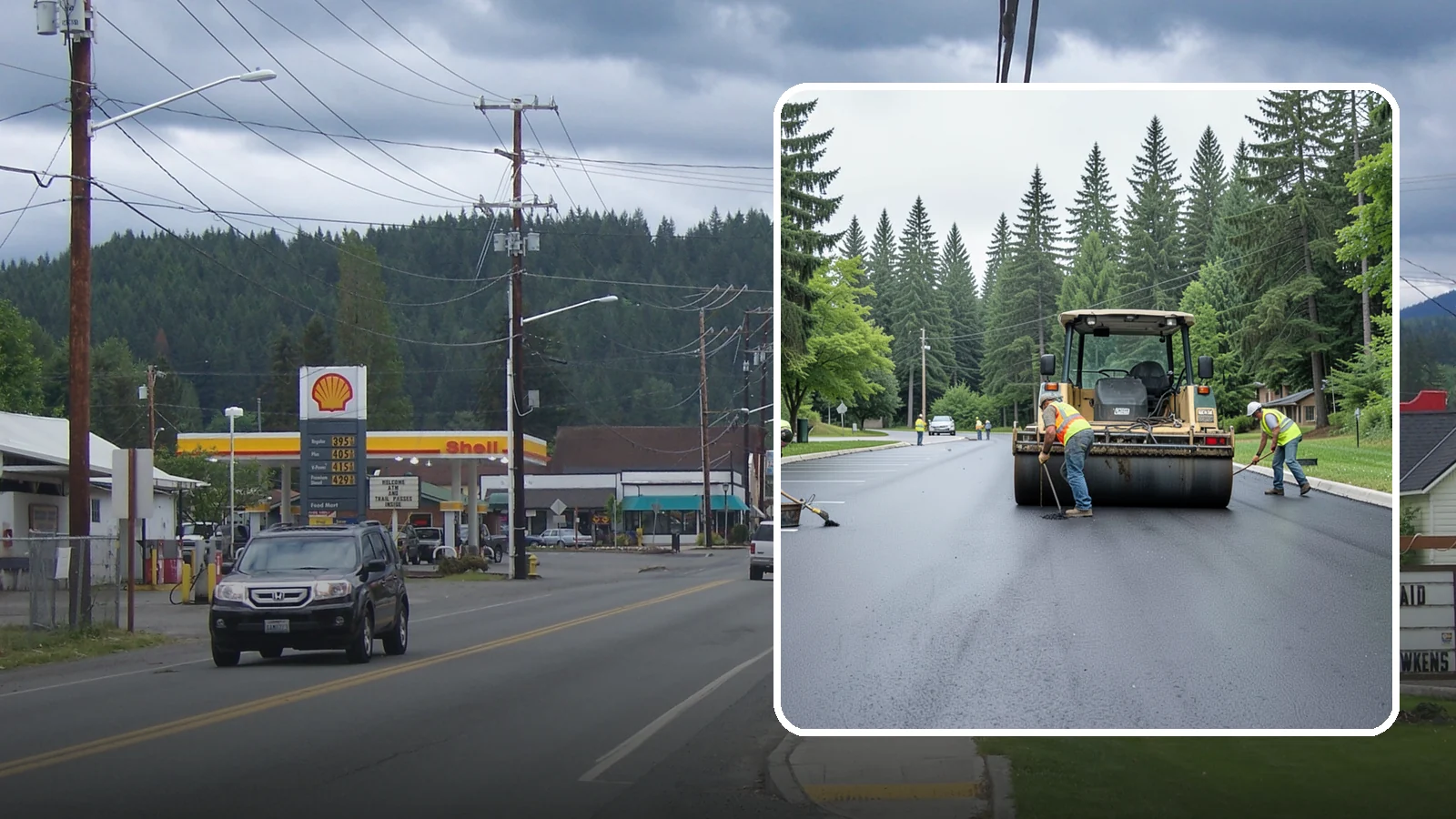 Parking Lot Paving in Granite Falls, Snohomish County, WA - Full-depth and overlay paving for municipal parking lots at facilities, parks, and transit sites.