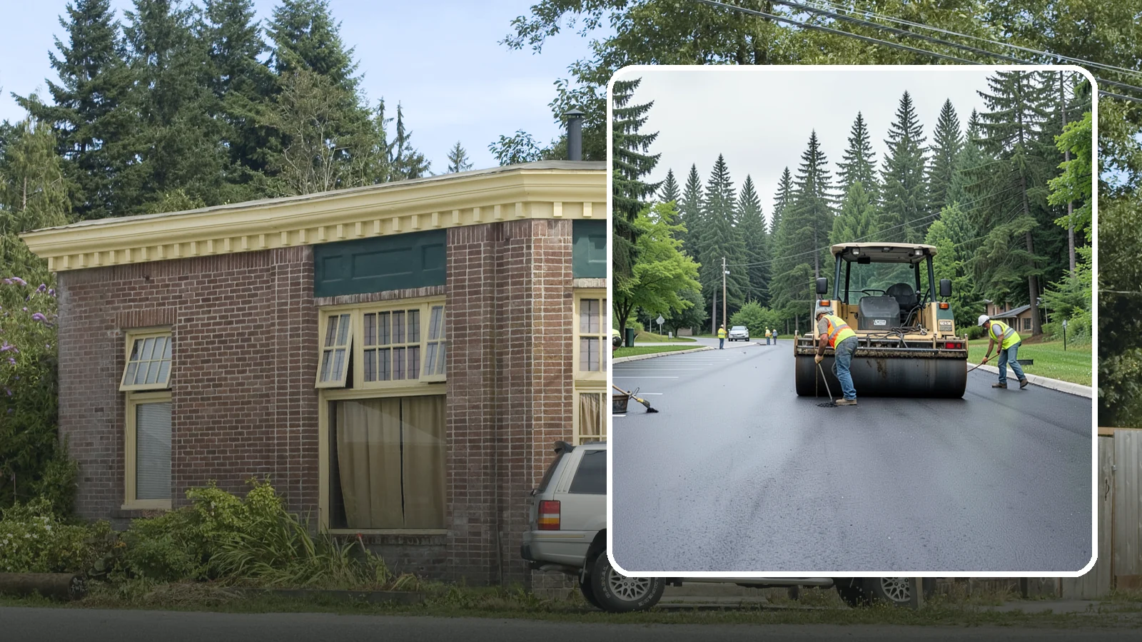 Parking Lot Paving in Hamilton, Skagit County, WA - Full-depth and overlay paving for municipal parking lots at facilities, parks, and transit sites.