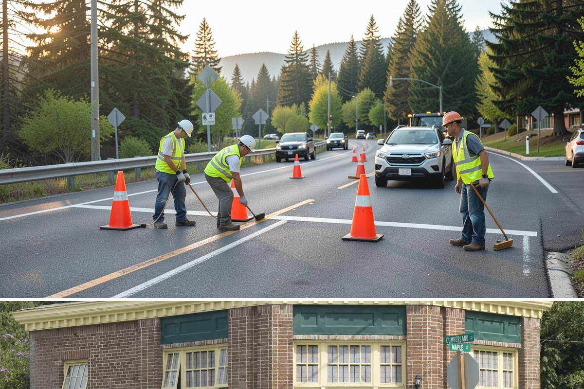 Parking Lot Paving in Hamilton, Skagit County, WA - Lot paving is scheduled in summer to secure the dry, warm weather that quality compaction requires.
