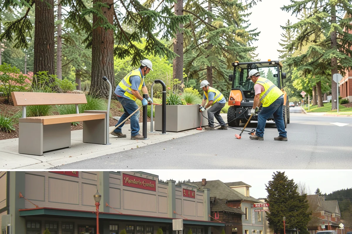 Parking Lot Paving in Issaquah, King County, WA - Lot paving is scheduled in summer to secure the dry, warm weather that quality compaction requires.