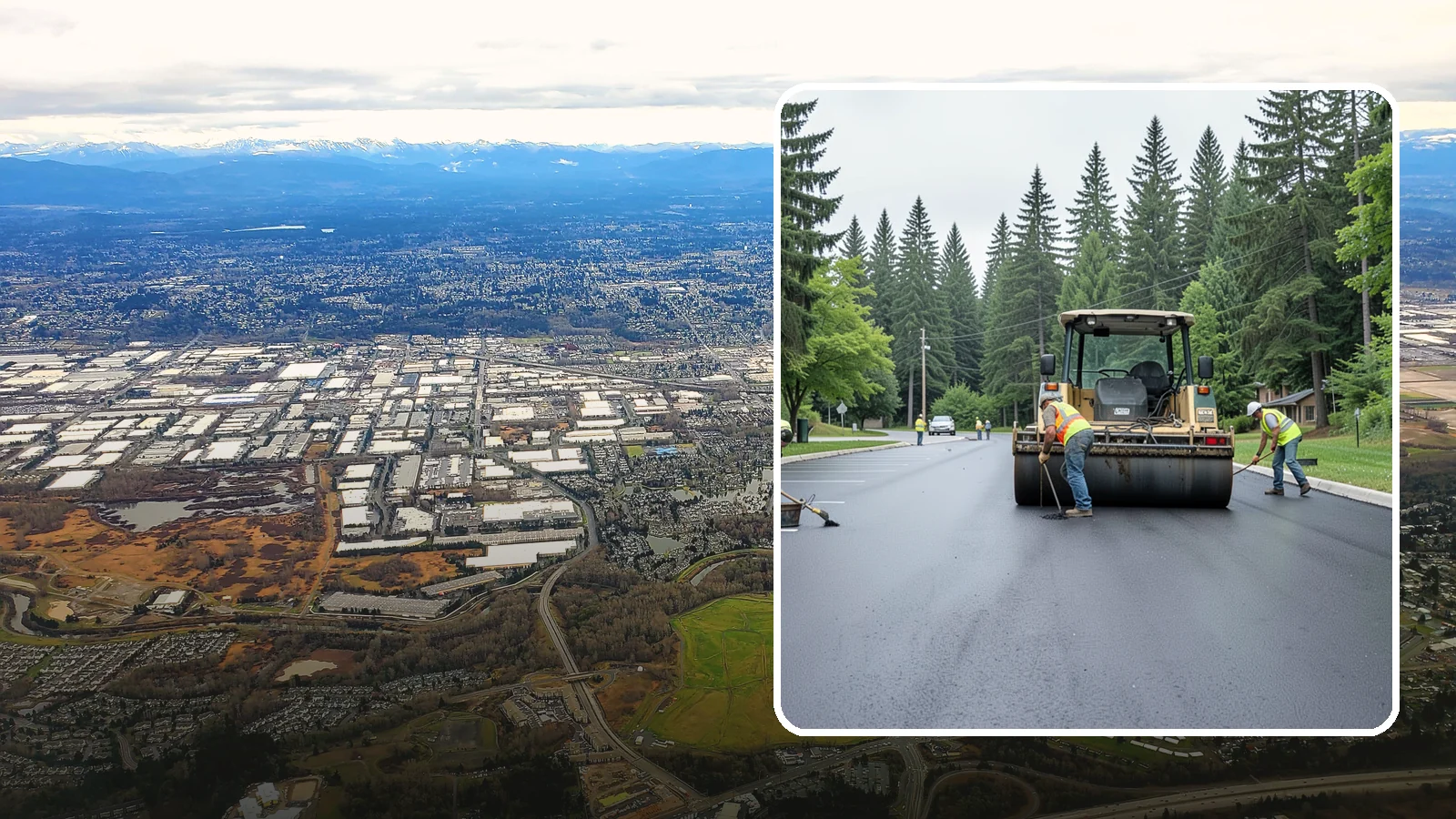 Parking Lot Paving in Kent, King County, WA - Full-depth and overlay paving for municipal parking lots at facilities, parks, and transit sites.