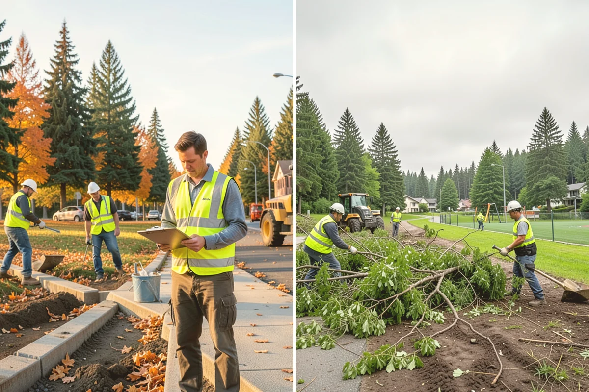 Parking Lot Paving in Kent, King County, WA - Grade and build the base to the design section