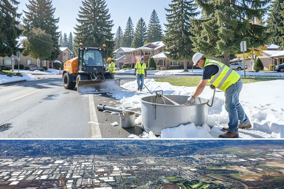 Parking Lot Paving in Kent, King County, WA - Lot paving is scheduled in summer to secure the dry, warm weather that quality compaction requires.