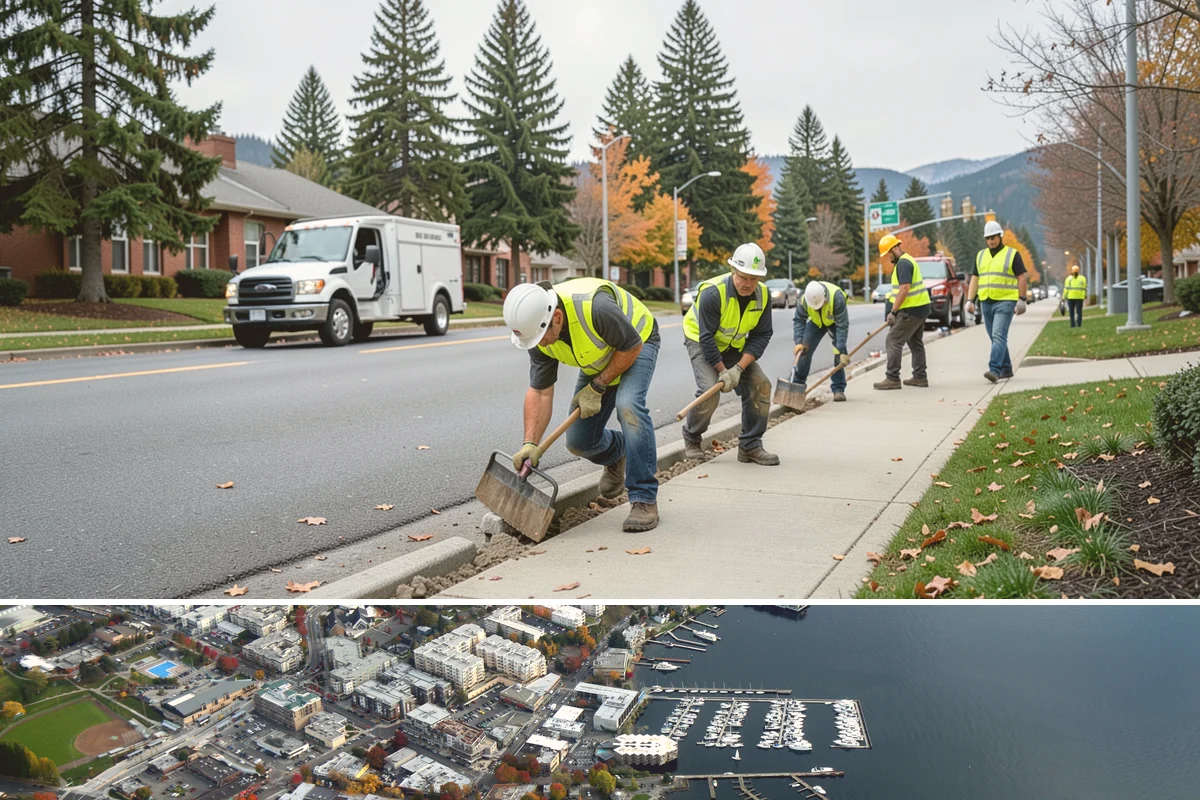 Parking Lot Paving in Kirkland, King County, WA - Lot paving is scheduled in summer to secure the dry, warm weather that quality compaction requires.