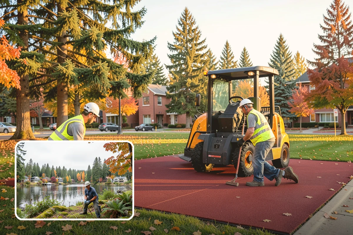 Parking Lot Paving in La Conner, Skagit County, WA - Engineered section sized to actual lot traffic