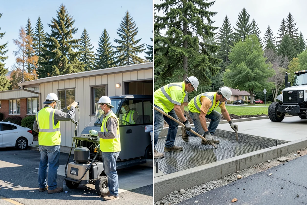 Parking Lot Paving in Lakewood, Pierce County, WA - Grade and build the base to the design section