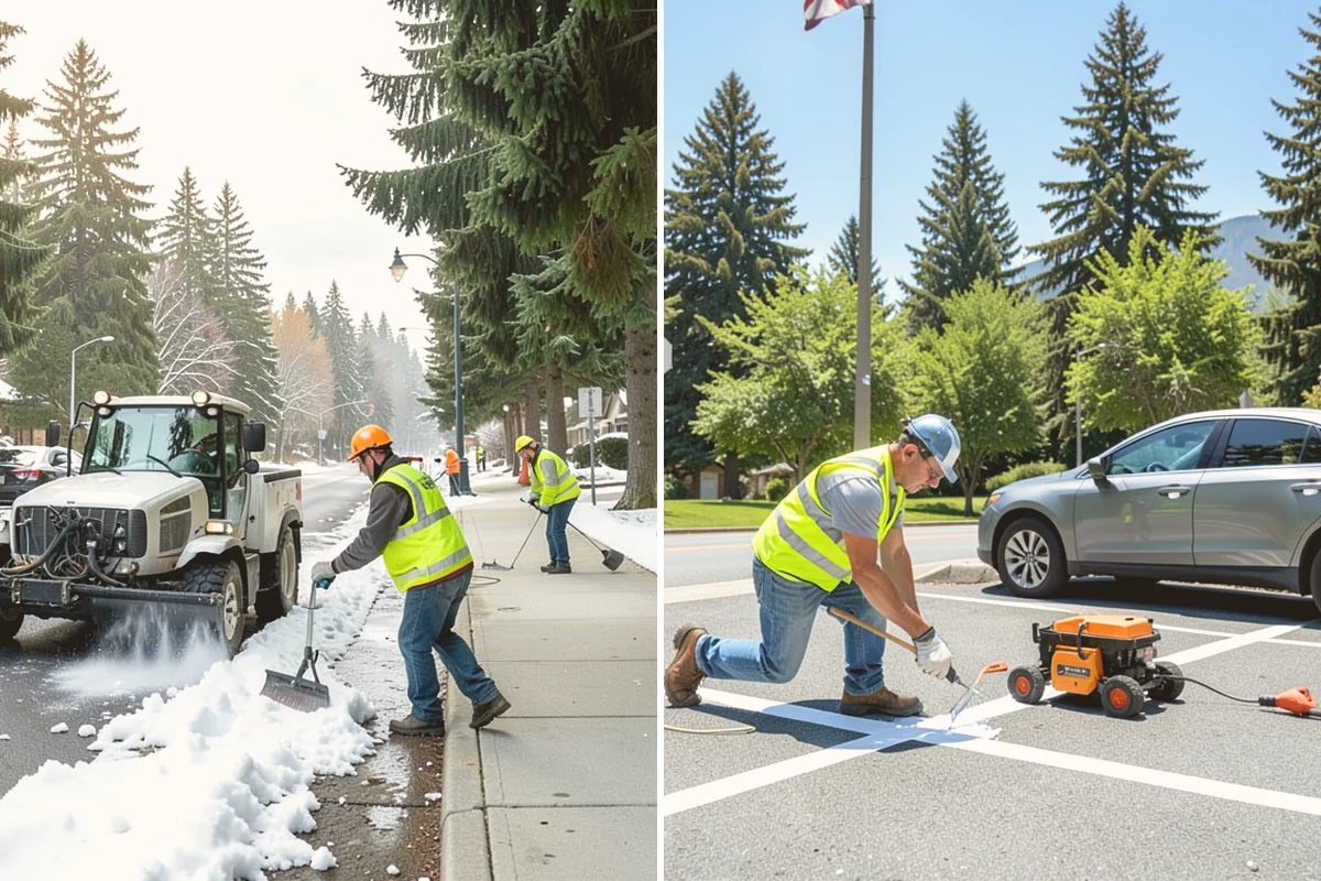 Parking Lot Paving in Langley, Island County, WA - Grade and build the base to the design section