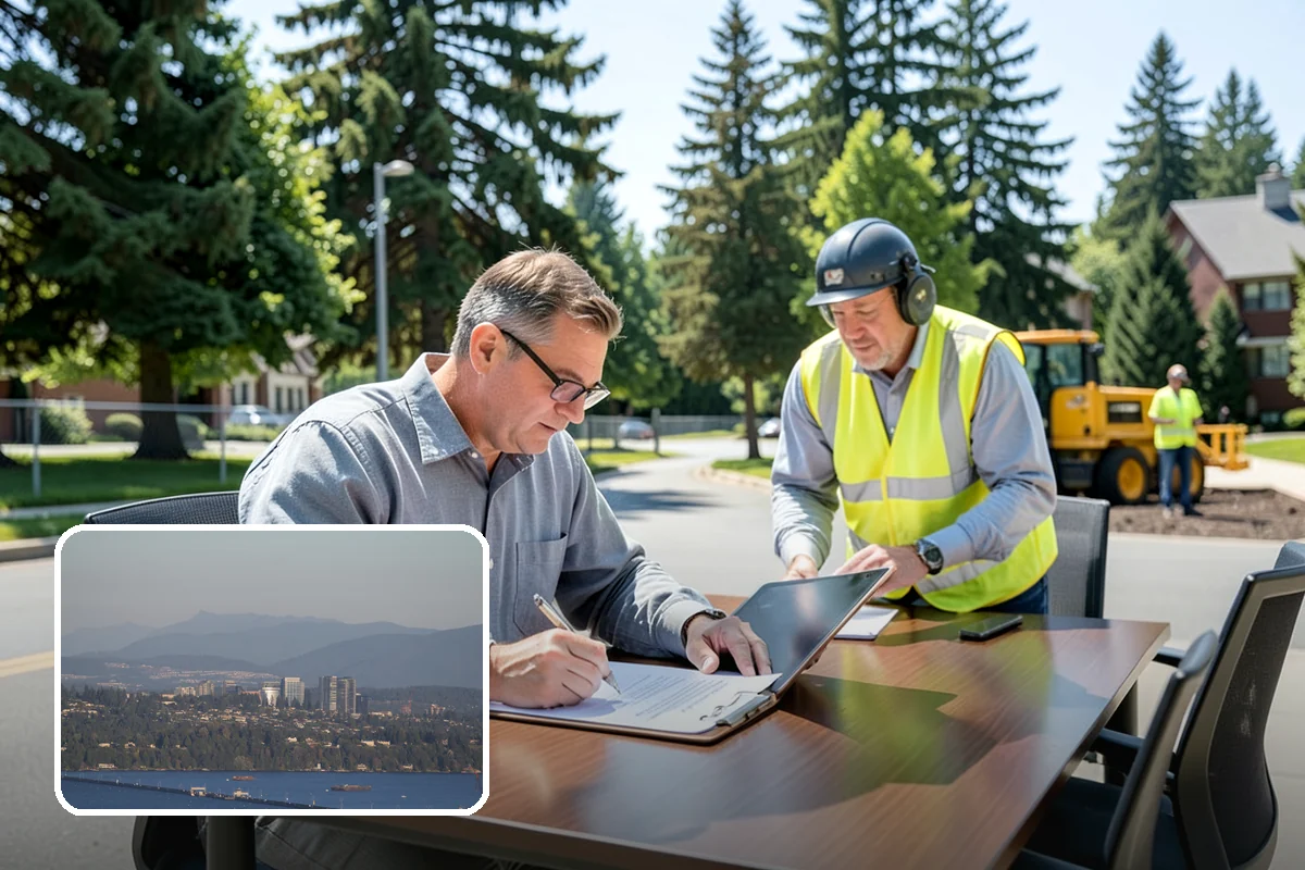 Parking Lot Paving in Medina, King County, WA - Engineered section sized to actual lot traffic