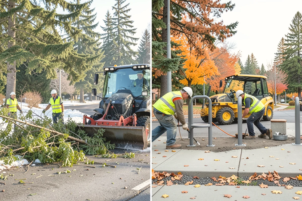 Parking Lot Paving in Mercer Island, King County, WA - Grade and build the base to the design section