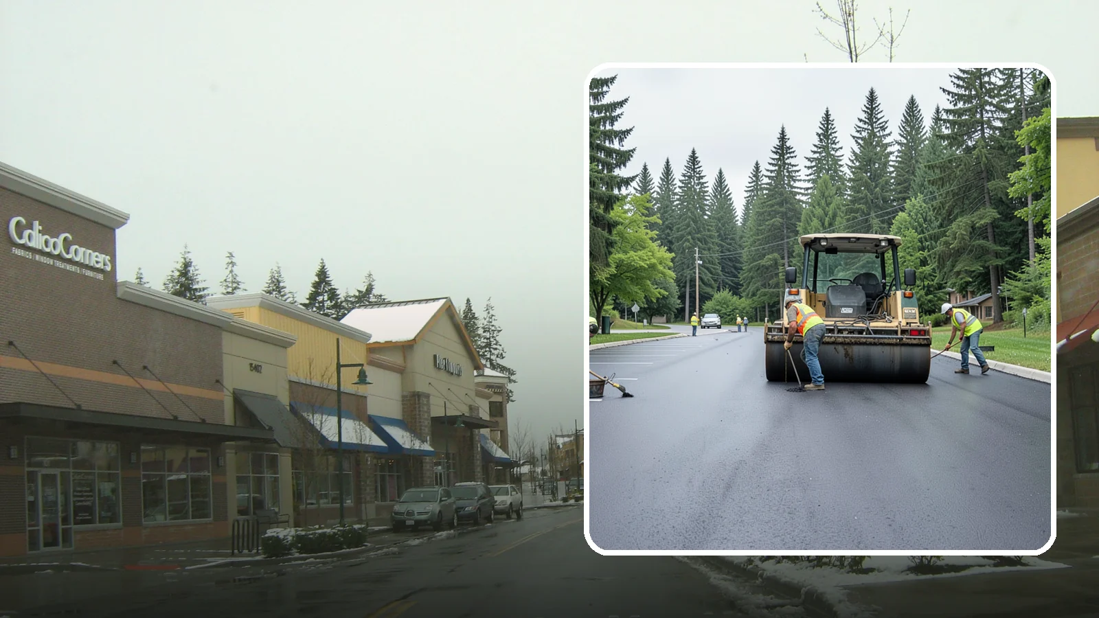 Parking Lot Paving in Mill Creek, Snohomish County, WA - Full-depth and overlay paving for municipal parking lots at facilities, parks, and transit sites.