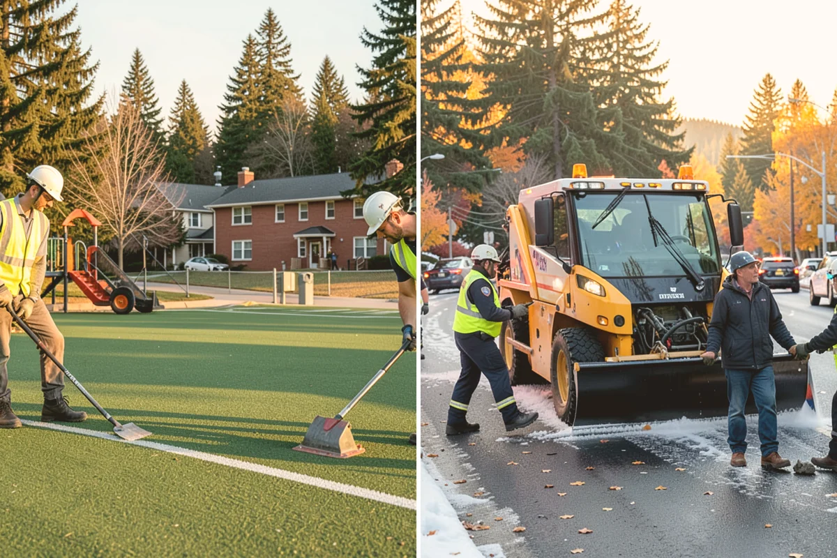 Parking Lot Paving in Milton, King County, WA - Grade and build the base to the design section