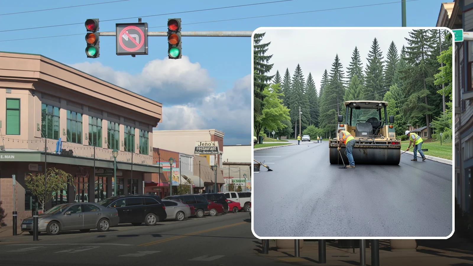 Parking Lot Paving in Monroe, Snohomish County, WA - Full-depth and overlay paving for municipal parking lots at facilities, parks, and transit sites.