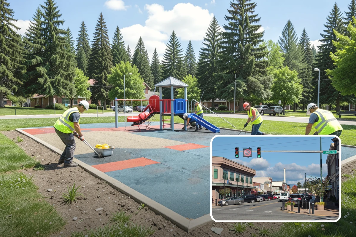 Parking Lot Paving in Monroe, Snohomish County, WA - Engineered section sized to actual lot traffic