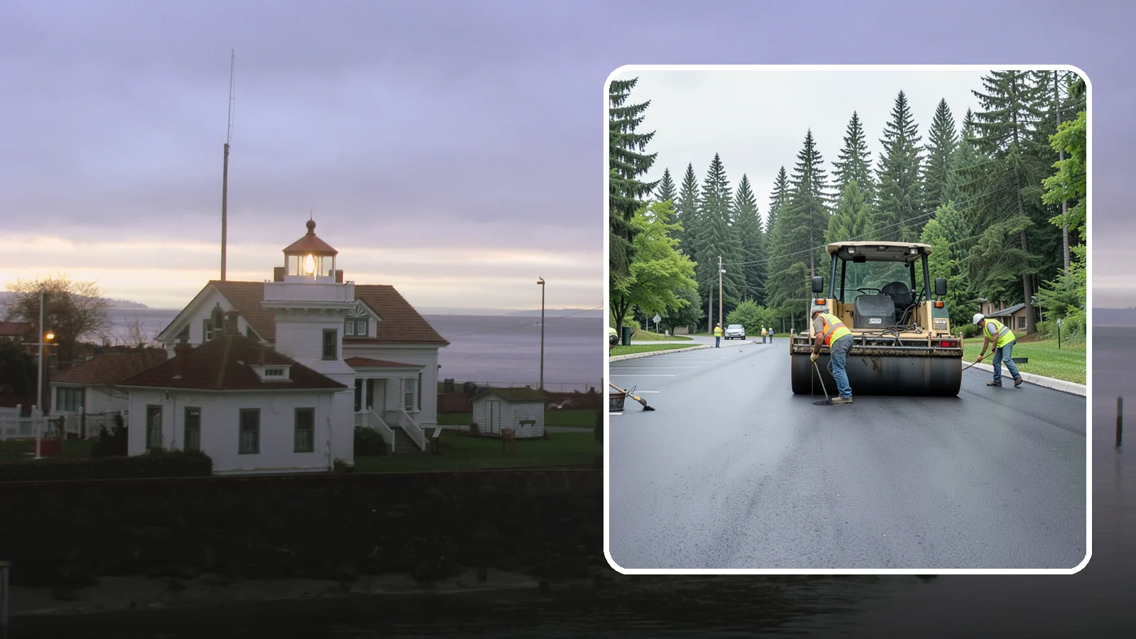 Parking Lot Paving in Mukilteo, Snohomish County, WA - Full-depth and overlay paving for municipal parking lots at facilities, parks, and transit sites.