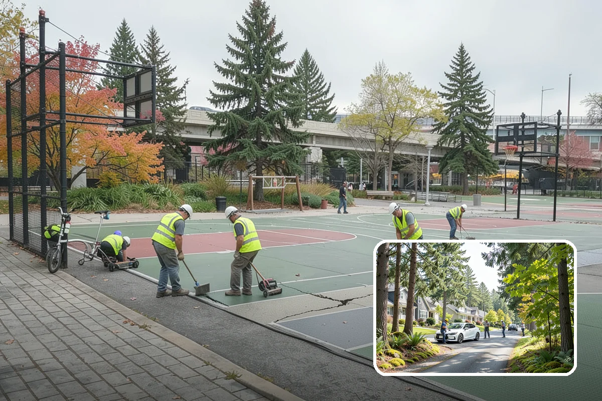 Parking Lot Paving in Normandy Park, King County, WA - Engineered section sized to actual lot traffic