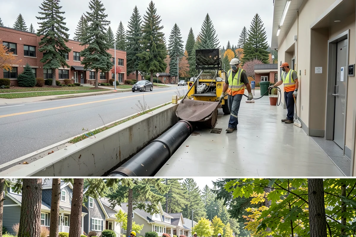 Parking Lot Paving in Normandy Park, King County, WA - Lot paving is scheduled in summer to secure the dry, warm weather that quality compaction requires.