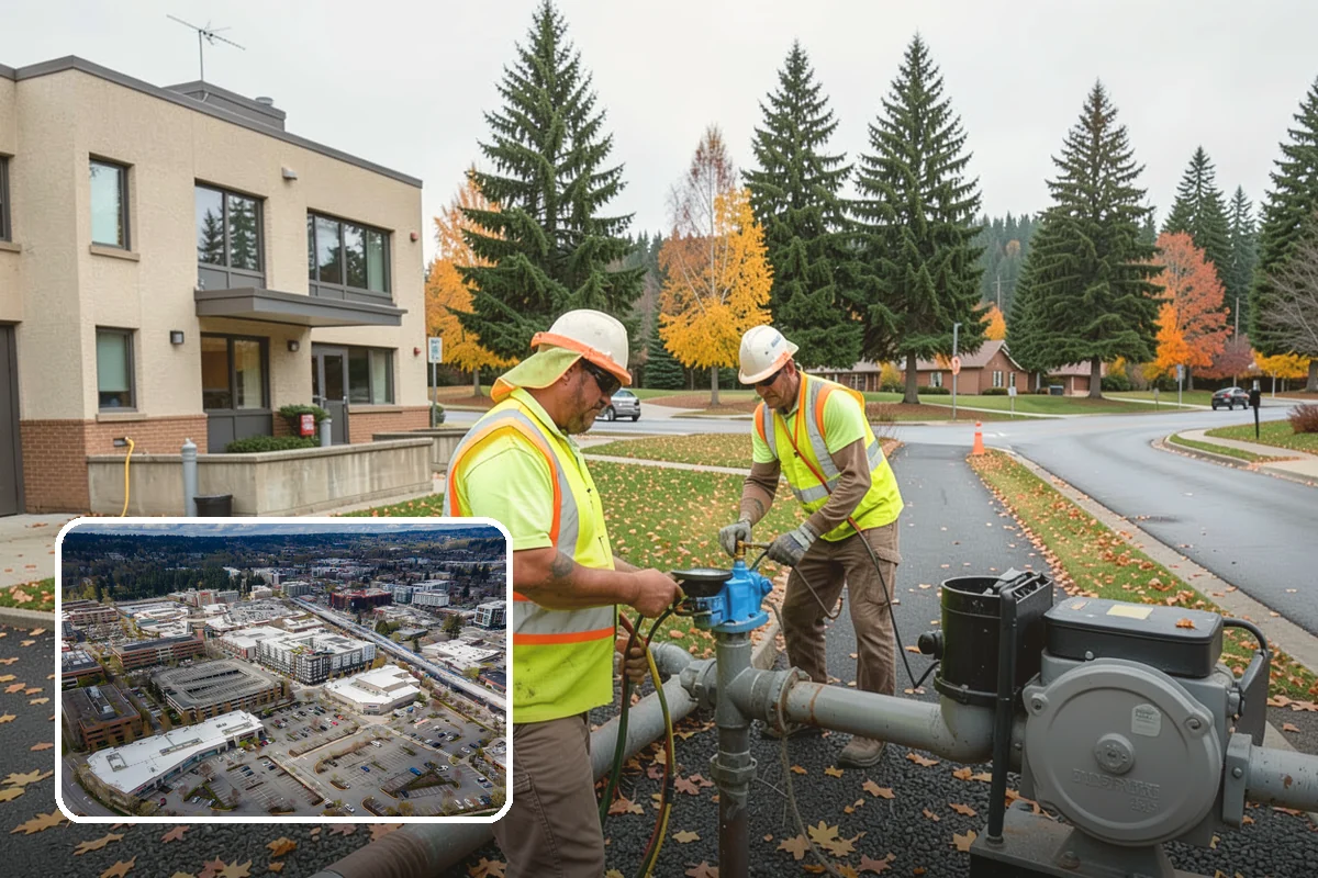 Parking Lot Paving in Redmond, King County, WA - Engineered section sized to actual lot traffic