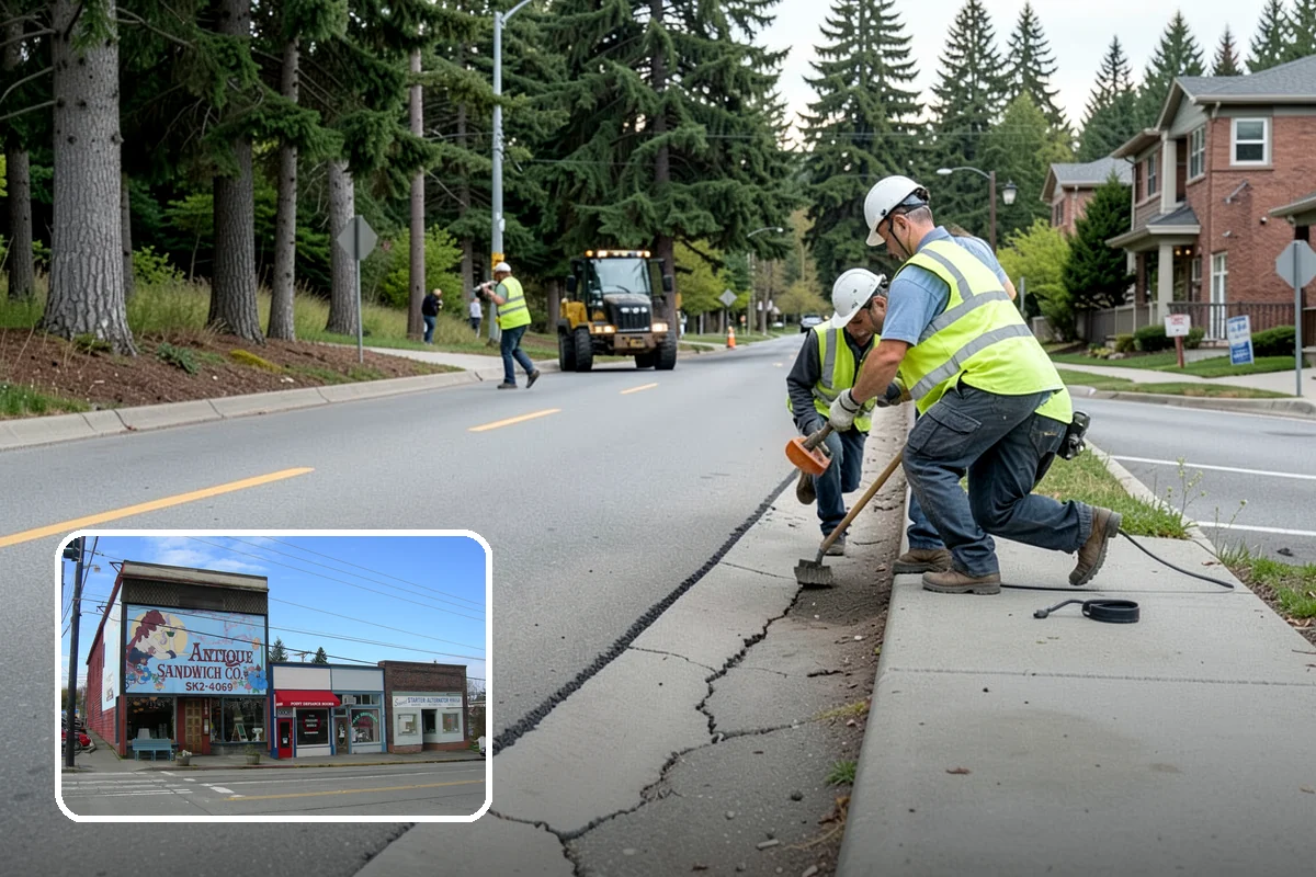 Parking Lot Paving in Ruston, Pierce County, WA - Engineered section sized to actual lot traffic