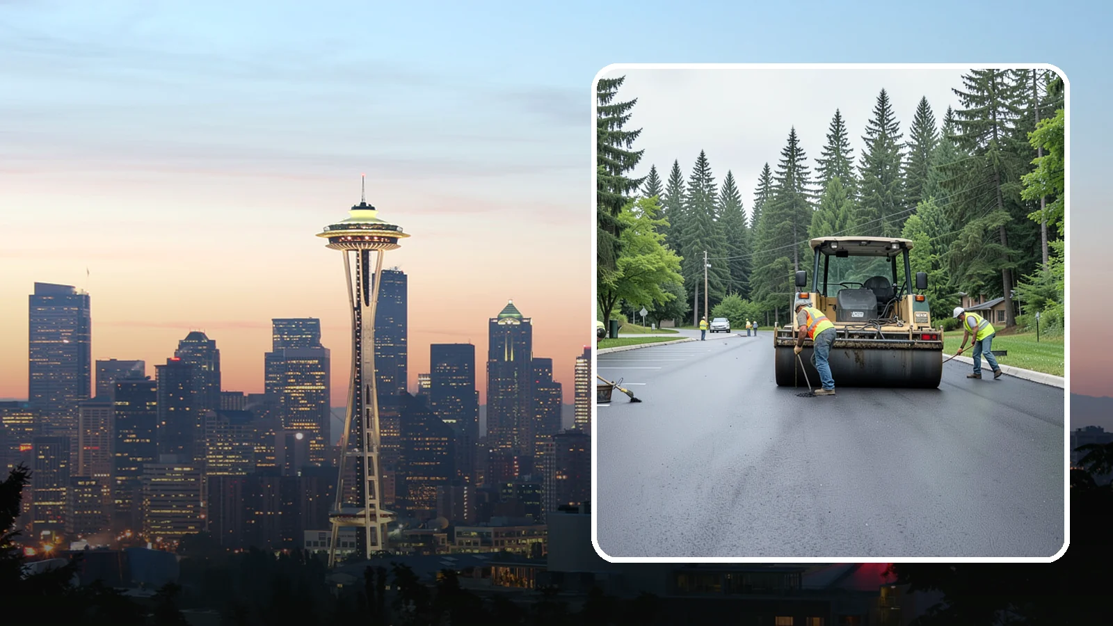 Parking Lot Paving in Seattle, King County, WA - Full-depth and overlay paving for municipal parking lots at facilities, parks, and transit sites.