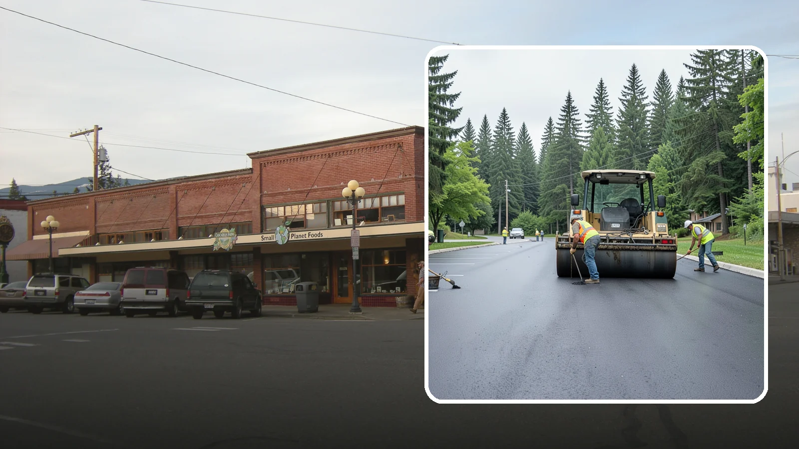 Parking Lot Paving in Sedro-Woolley, Skagit County, WA - Full-depth and overlay paving for municipal parking lots at facilities, parks, and transit sites.