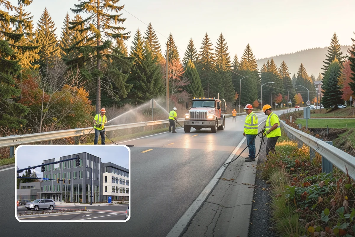 Parking Lot Paving in Shoreline, King County, WA - Engineered section sized to actual lot traffic