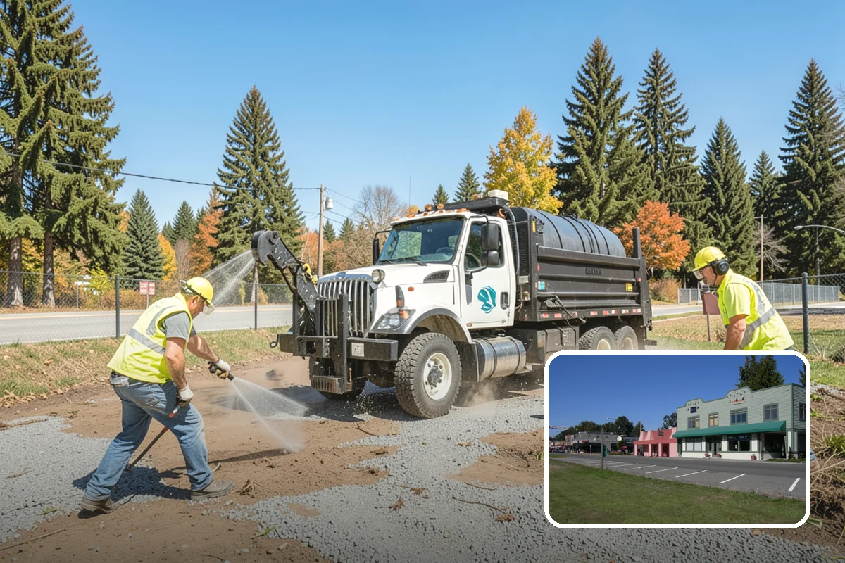 Parking Lot Paving in Snoqualmie, King County, WA - Engineered section sized to actual lot traffic