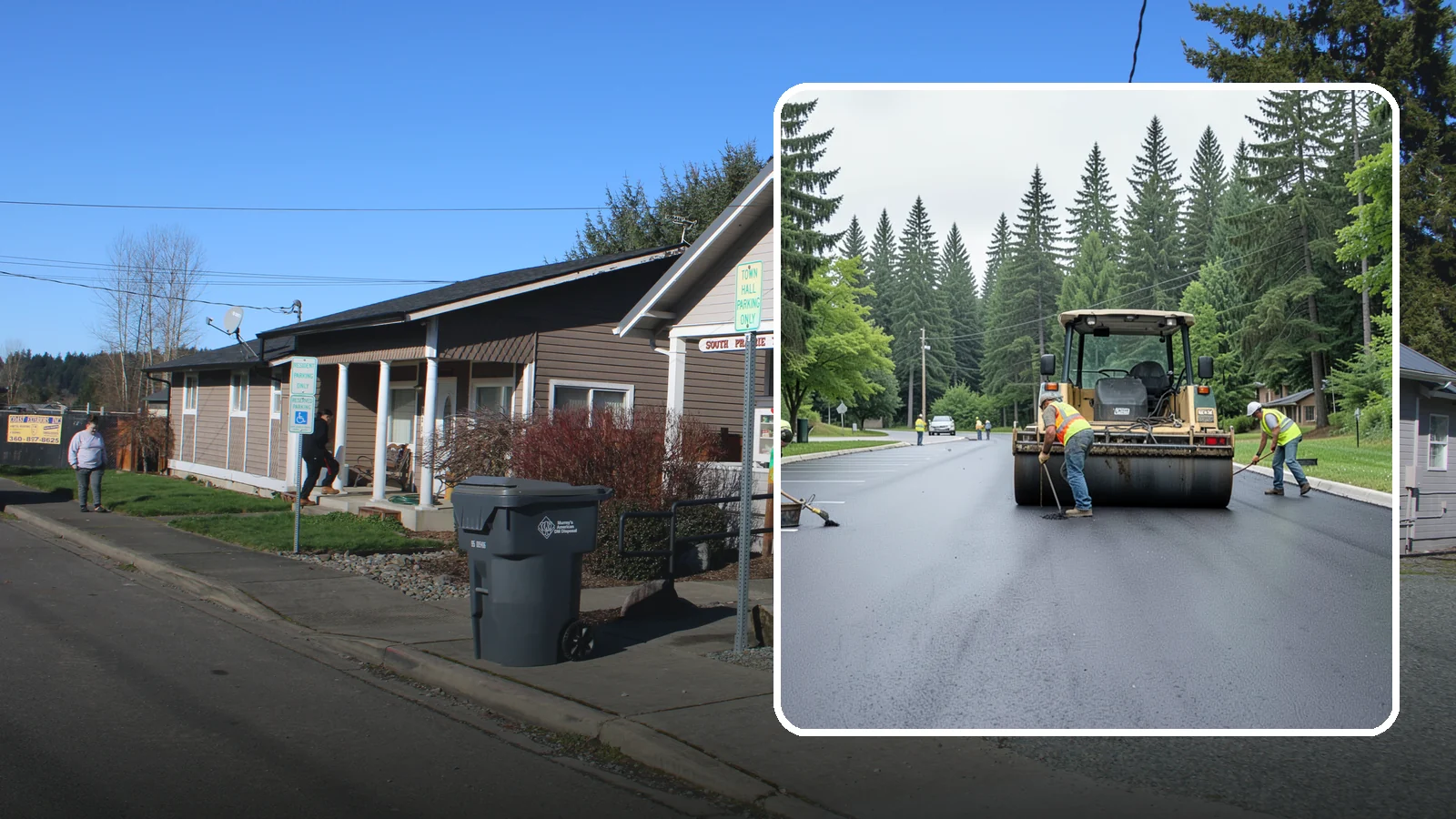 Parking Lot Paving in South Prairie, Pierce County, WA - Full-depth and overlay paving for municipal parking lots at facilities, parks, and transit sites.