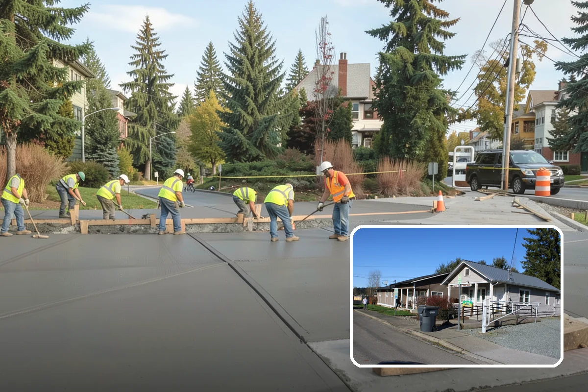 Parking Lot Paving in South Prairie, Pierce County, WA - Engineered section sized to actual lot traffic