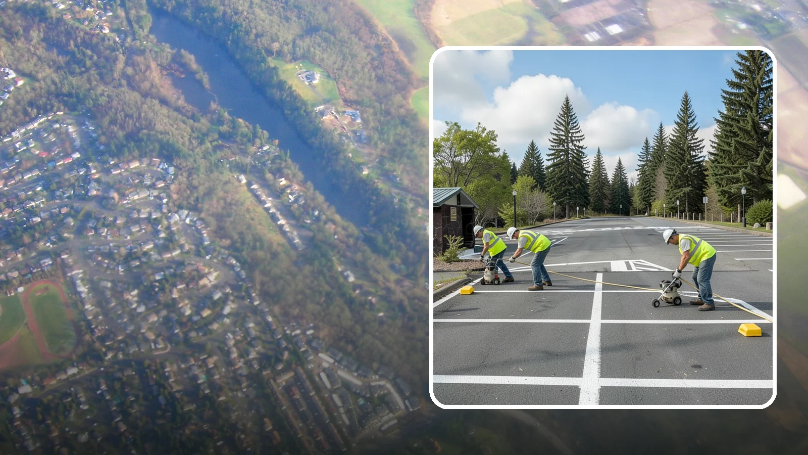 Parking Lot Restriping in Algona, King County, WA - Restriping refreshes faded stalls and layouts in municipal and agency parking lots.