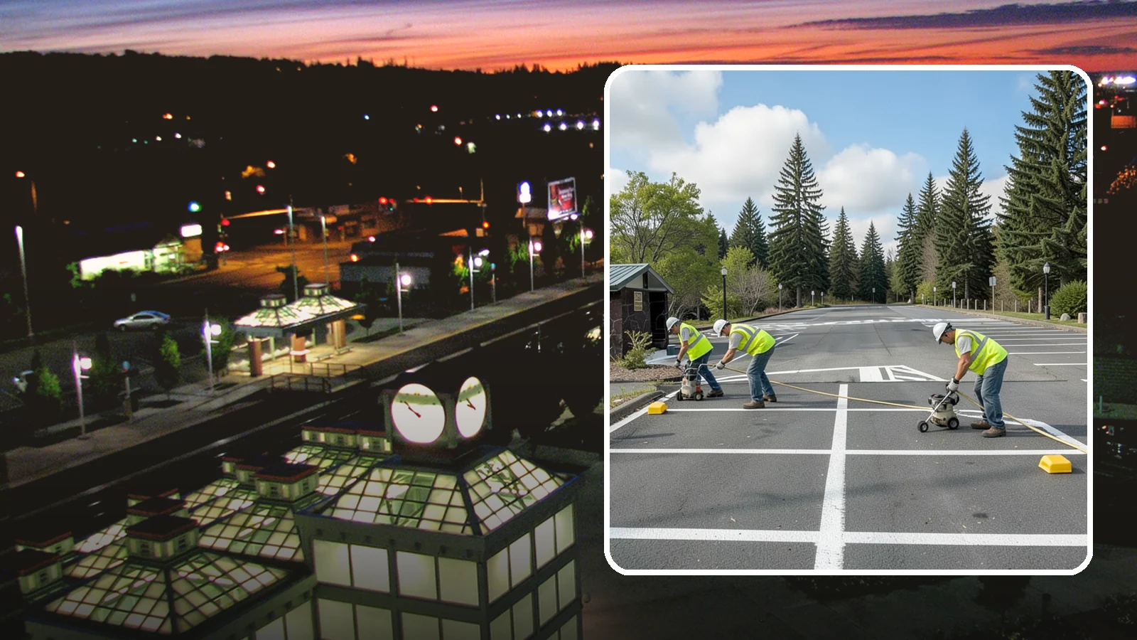Parking Lot Restriping in Auburn, King County, WA - Restriping refreshes faded stalls and layouts in municipal and agency parking lots.