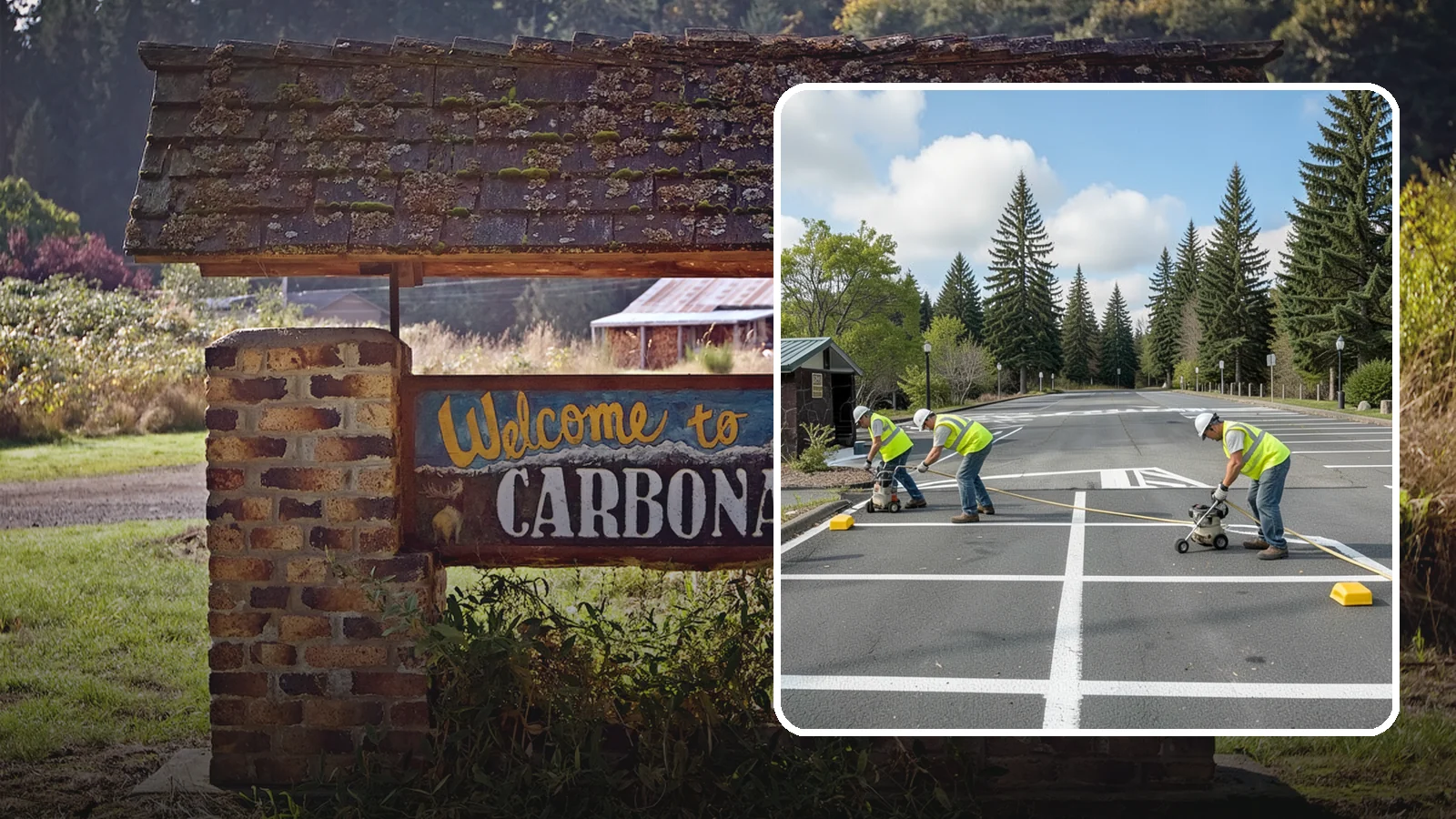 Parking Lot Restriping in Carbonado, Pierce County, WA - Restriping refreshes faded stalls and layouts in municipal and agency parking lots.