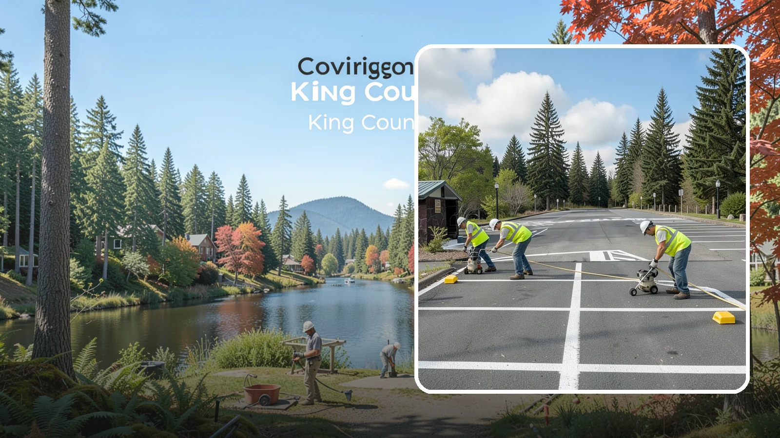 Parking Lot Restriping in Covington, King County, WA - Restriping refreshes faded stalls and layouts in municipal and agency parking lots.