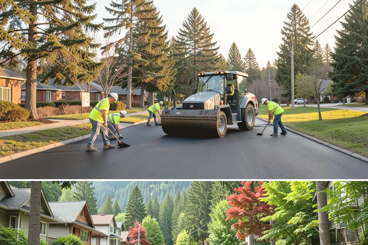 Parking Lot Restriping in Darrington, Snohomish County, WA - Dry summer weather delivers the best adhesion and lets crews close sections of lot with minimal disruption.