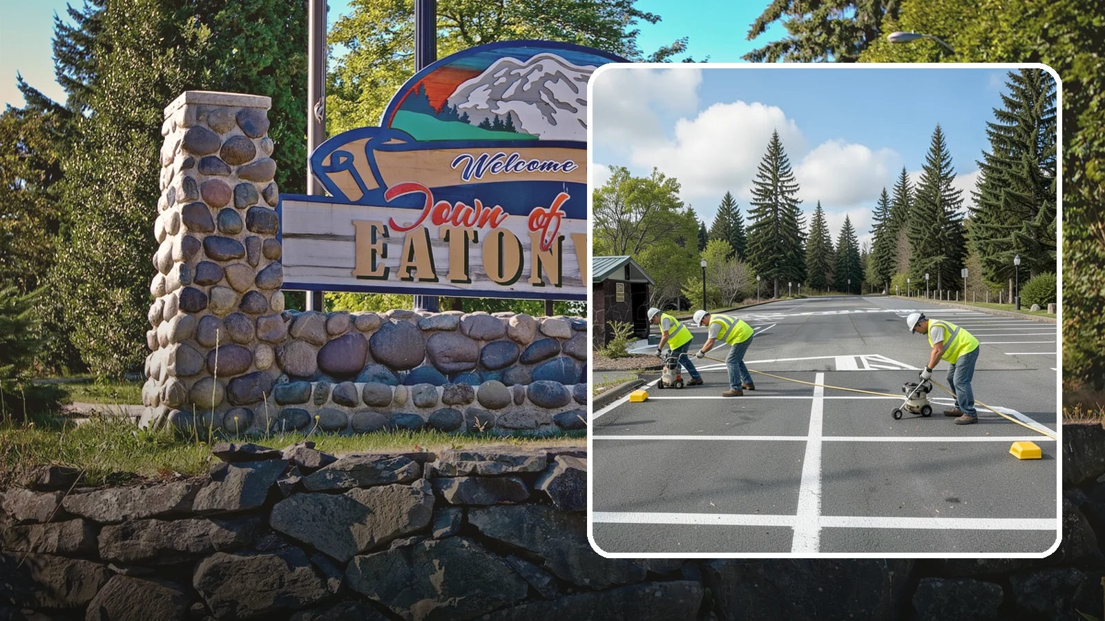 Parking Lot Restriping in Eatonville, Pierce County, WA - Restriping refreshes faded stalls and layouts in municipal and agency parking lots.
