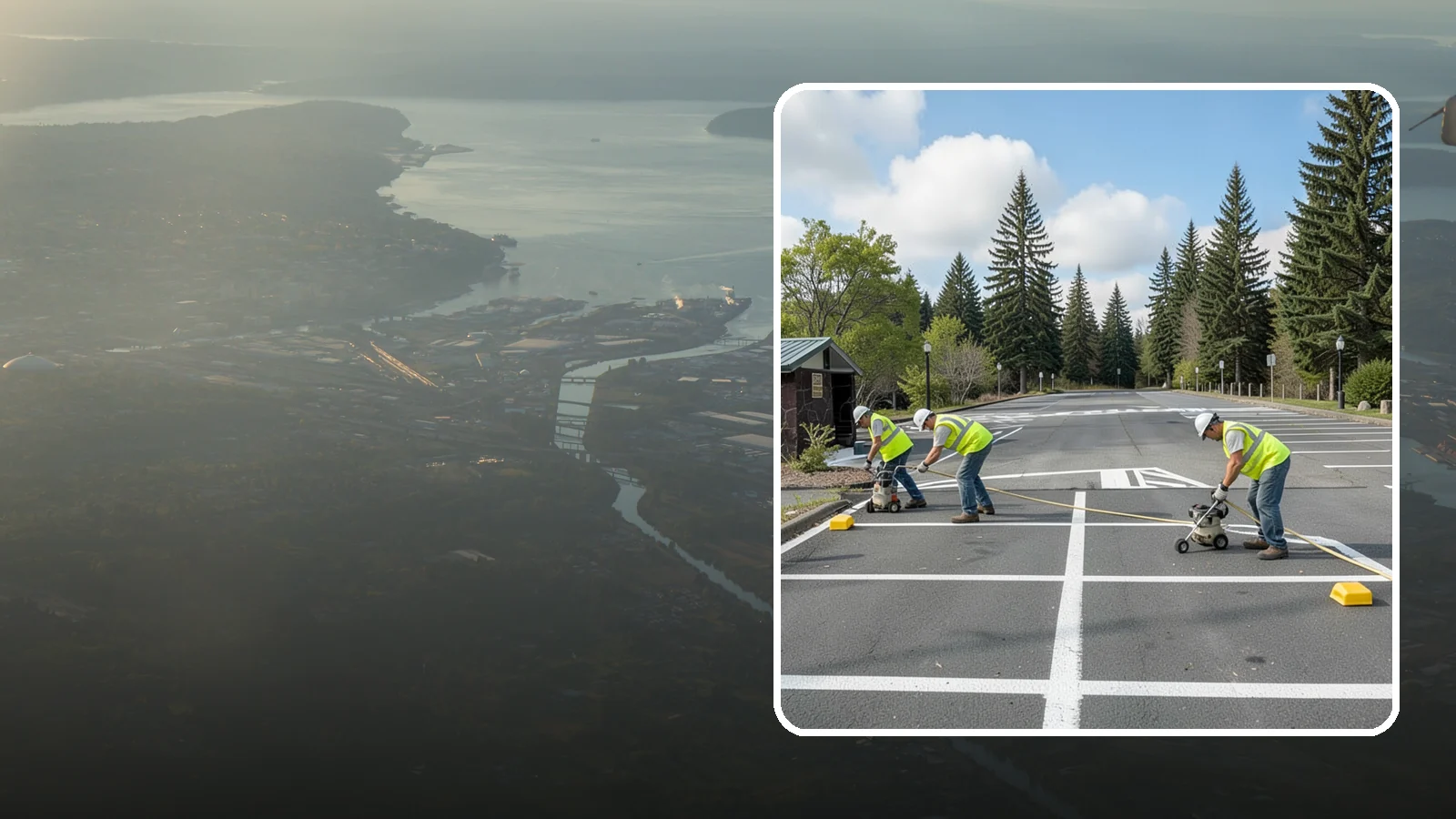 Parking Lot Restriping in Fife, Pierce County, WA - Restriping refreshes faded stalls and layouts in municipal and agency parking lots.