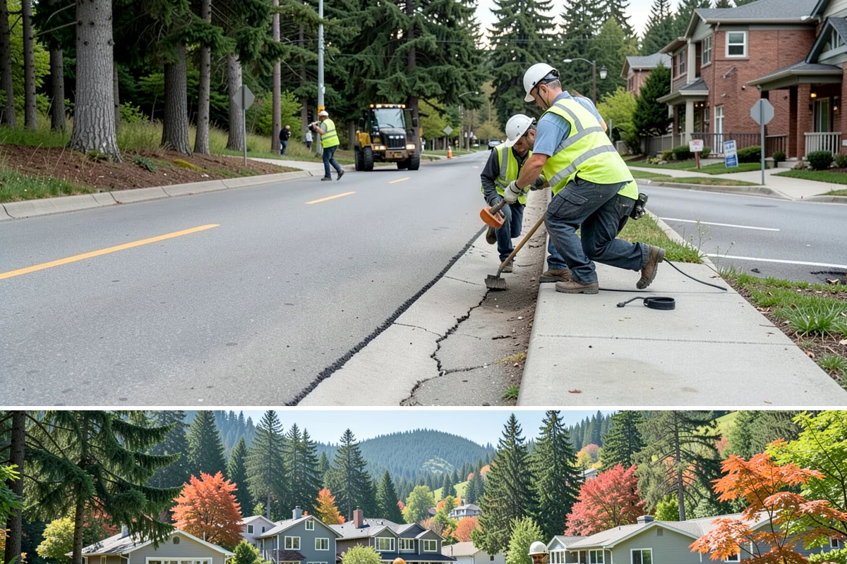 Parking Lot Restriping in Fircrest, Pierce County, WA - Dry summer weather delivers the best adhesion and lets crews close sections of lot with minimal disruption.