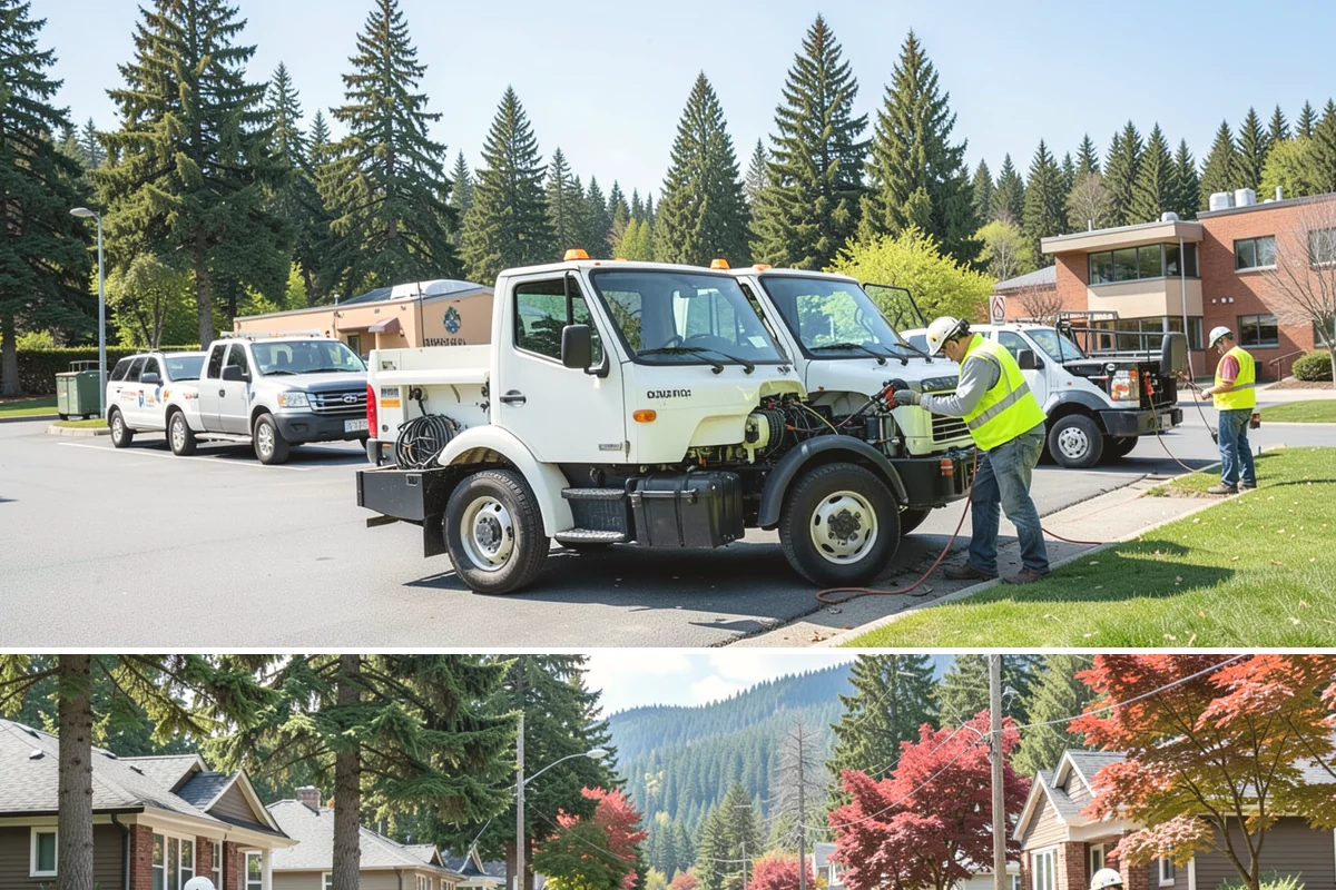 Parking Lot Restriping in Hunts Point, King County, WA - Dry summer weather delivers the best adhesion and lets crews close sections of lot with minimal disruption.