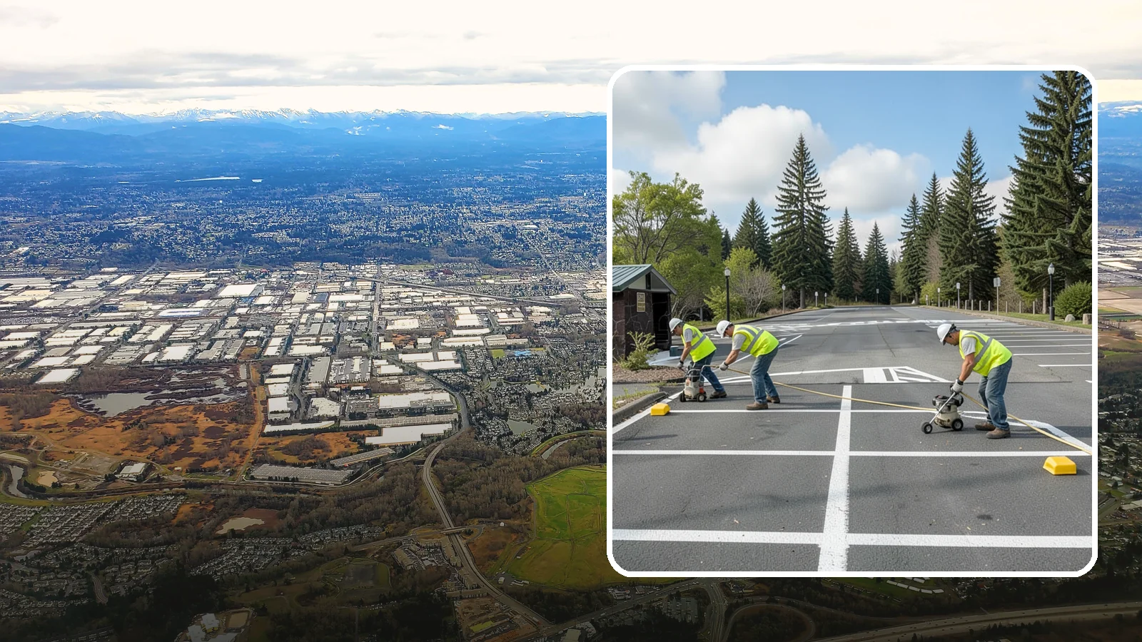 Parking Lot Restriping in Kent, King County, WA - Restriping refreshes faded stalls and layouts in municipal and agency parking lots.
