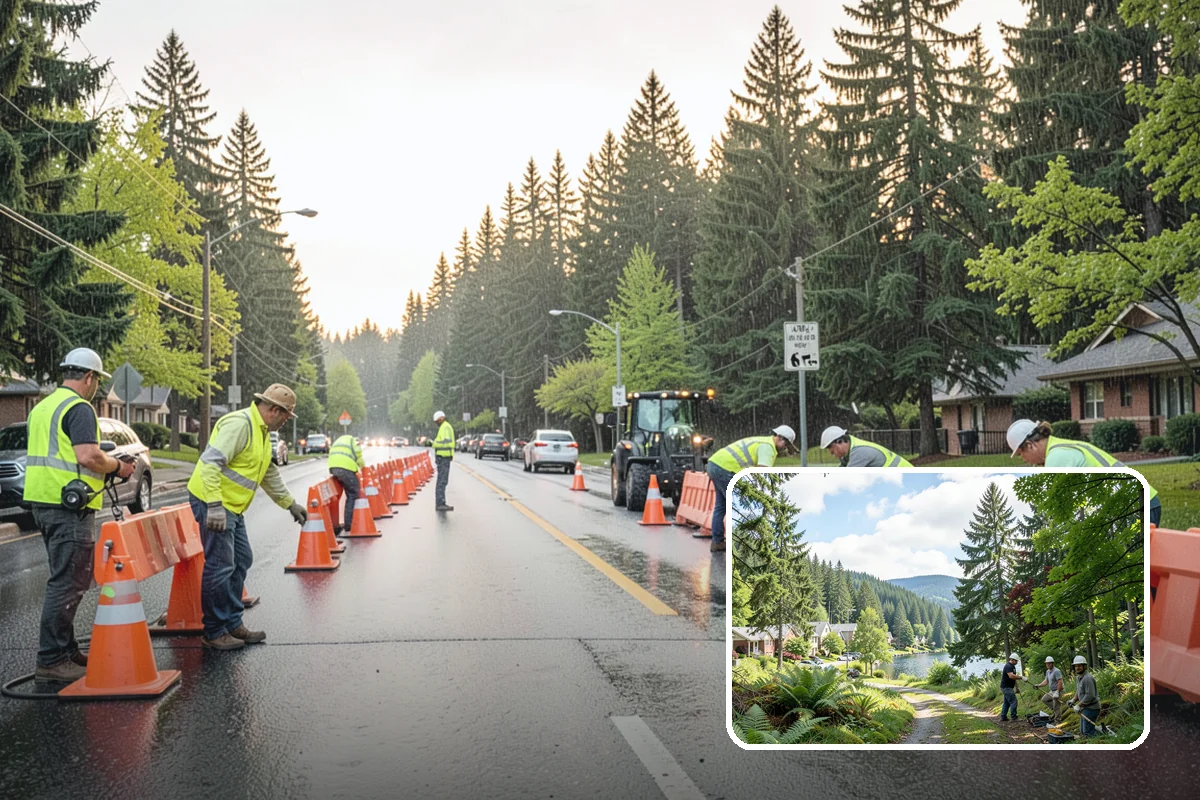 Parking Lot Restriping in Lake Forest Park, King County, WA - Recovered parking capacity from clear stalls