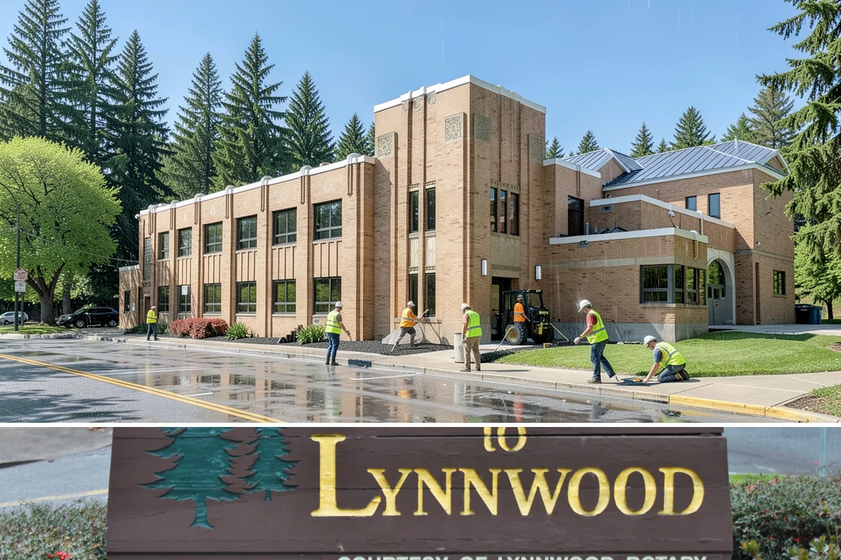 Parking Lot Restriping in Lynnwood, Snohomish County, WA - Dry summer weather delivers the best adhesion and lets crews close sections of lot with minimal disruption.