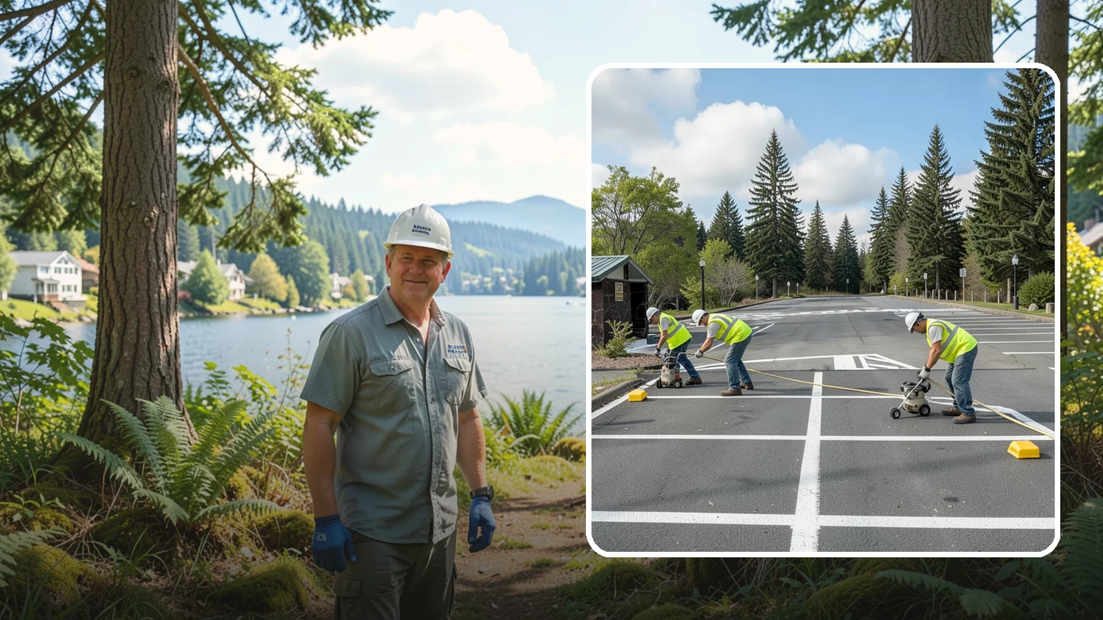 Parking Lot Restriping in Milton, King County, WA - Restriping refreshes faded stalls and layouts in municipal and agency parking lots.