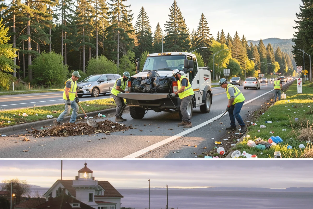Parking Lot Restriping in Mukilteo, Snohomish County, WA - Dry summer weather delivers the best adhesion and lets crews close sections of lot with minimal disruption.