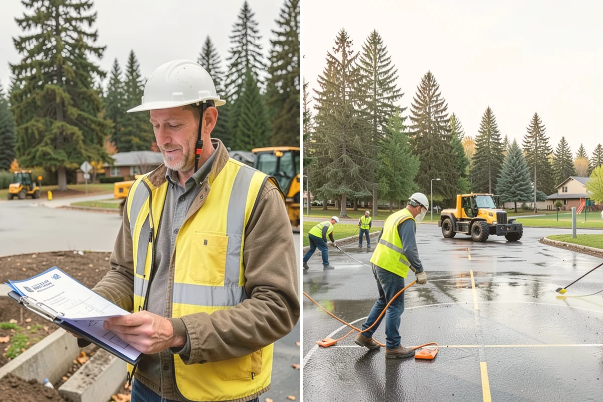 Parking Lot Restriping in Newcastle, King County, WA - Assess the lot and confirm the striping plan